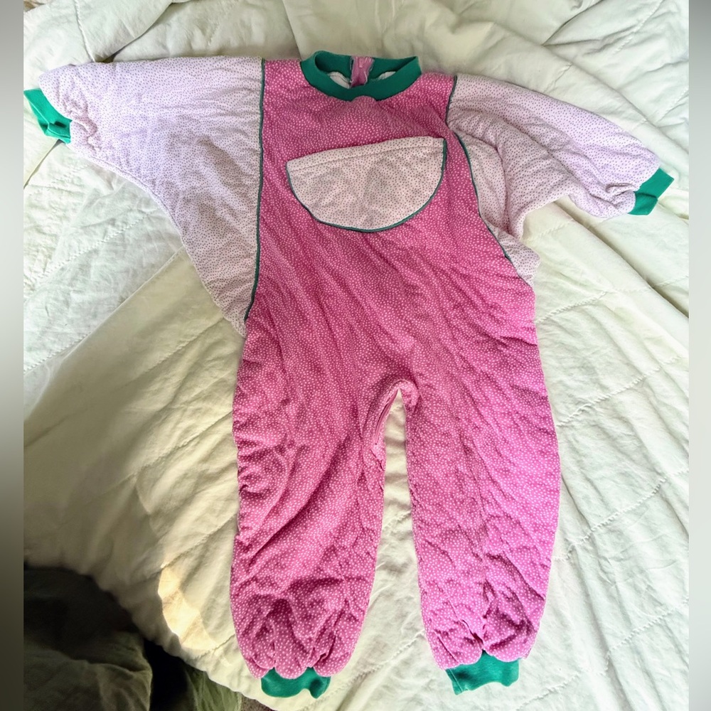 Vintage Hanna Andersson Little Girls One Piece, Padded and Cozy